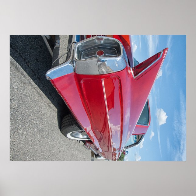 Poster canne Cadillac classique 1962 (Devant)