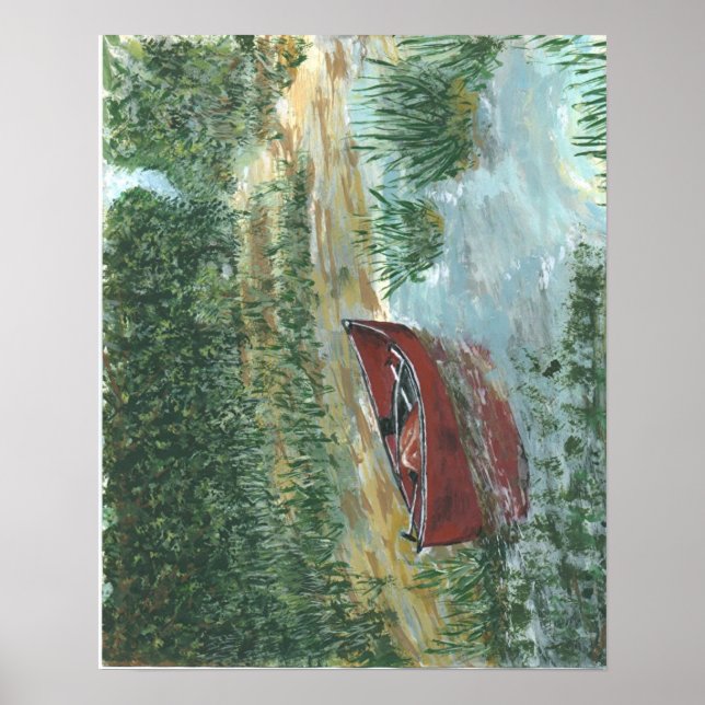 Poster Canot rouge (Devant)