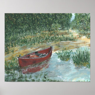 Poster Canot rouge