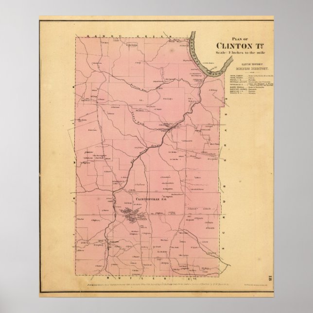 Poster Canton de Clinton (Devant)
