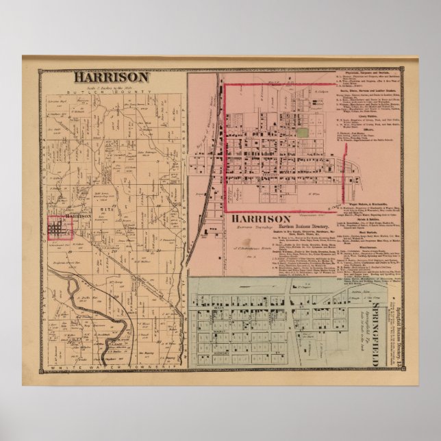 Poster Canton de Harrison, Ohio (Devant)
