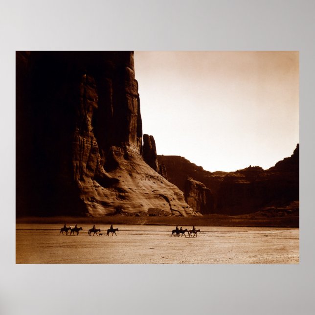 Poster Canyon de Chelly Navajo par E. S. Curtis 1904 (Devant)
