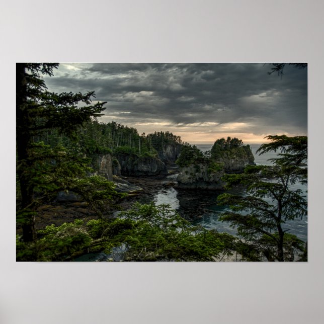 Poster Cape Flattery, État de Washington (Devant)