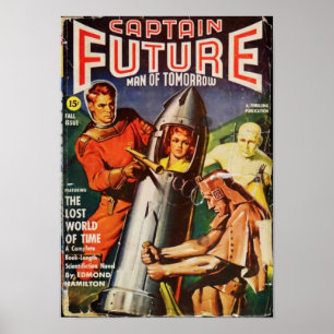 Poster Capitaine Future — le monde perdu du temps