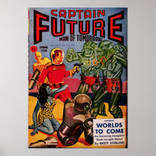 Poster Capitaine Future — Mondes à venir