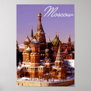 Poster Capitale Moscou Kremlin de la Russie