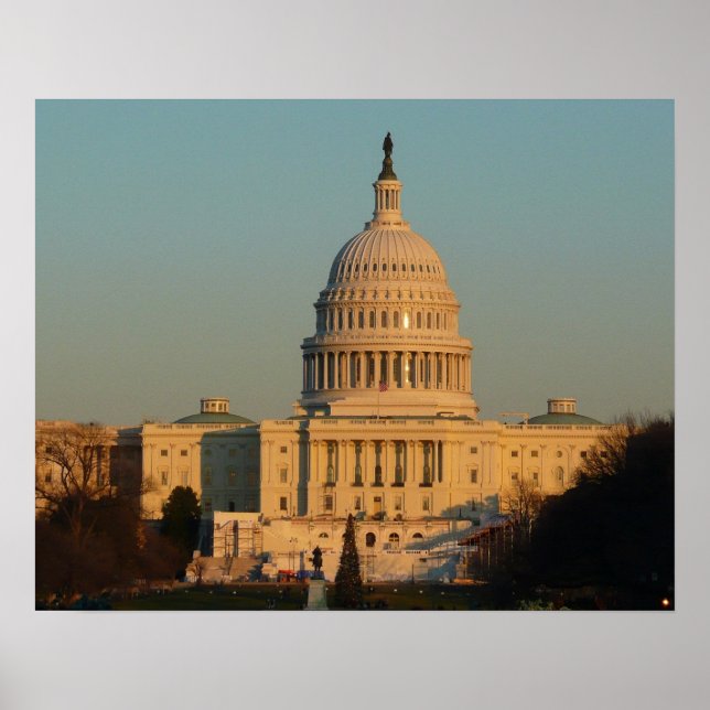 Poster Capitol à Noël Washington DC Holiday (Devant)