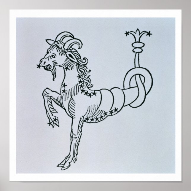 Poster Capricorne (la chèvre) une illustration du 'Poe (Devant)