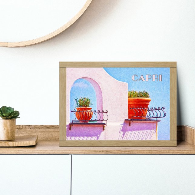 Poster Capri's Terracotta Haven : Mur orné Italie (Créateur téléchargé)