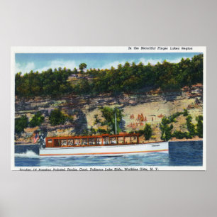 Poster Capt. Palmers Lake Ride Stroller IV Boat Scene