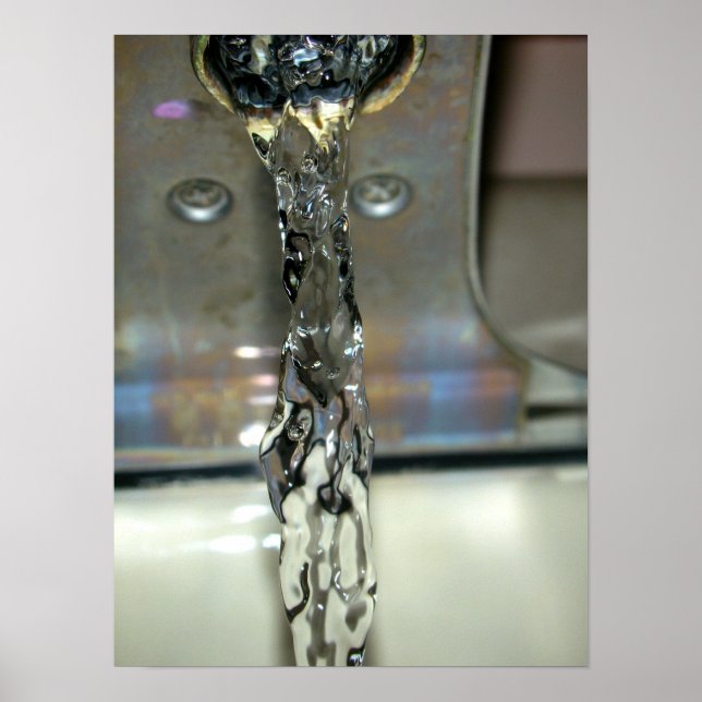 Poster Capture des chutes d'eau de puits (Devant)