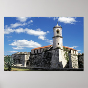 Poster Caraïbes, Cuba, La Havane. Vieux Havana, Castillo