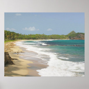 Poster Caraïbes, GRENADA, Côte Est, Baie de Grenade,