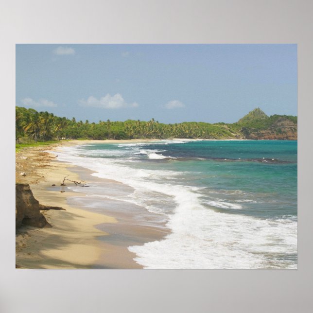 Poster Caraïbes, GRENADA, Côte Est, Baie de Grenade, (Devant)