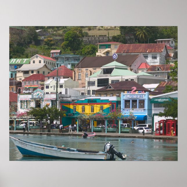 Poster Caraïbes, GRENADA, St. George's, St. George's (Devant)