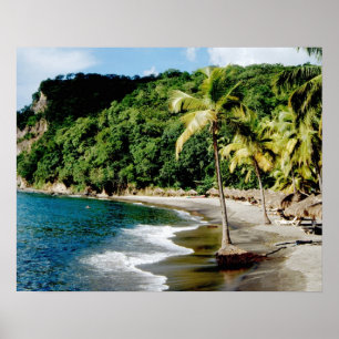 Poster Caraïbes, Petites Antilles, Antilles occidentales,