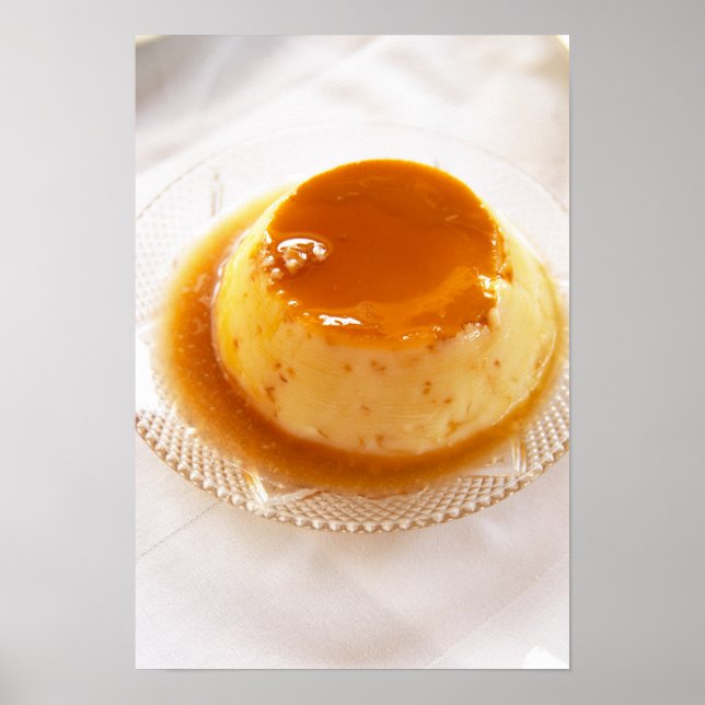 Poster Caramel de crème type pudding avec caramel (Devant)