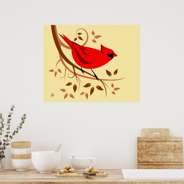 Poster Cardinal rouge (Cuisine)