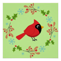 Cardinal Rouge Cardinal Cardinal aux Fleurs