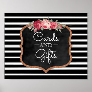 Poster Cards and Gifts Wedding Sign   Chalkboard Roses