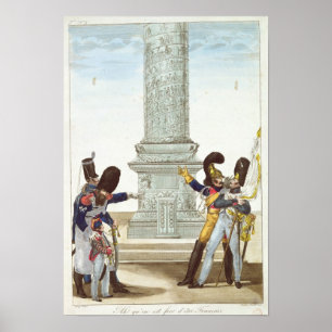 Poster caricature des soldats chez le Colonne Vendome