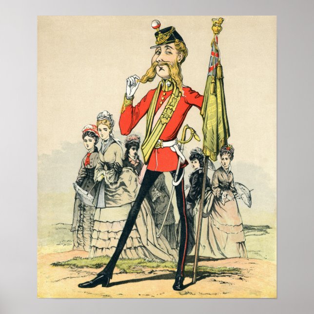 Poster Caricature d'un soldat britannique victorien (Devant)