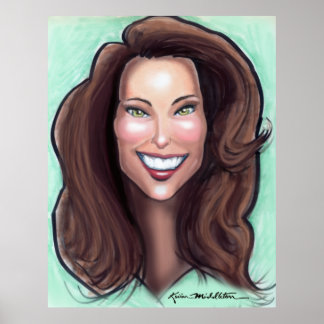 Poster caricature Kate Middleton