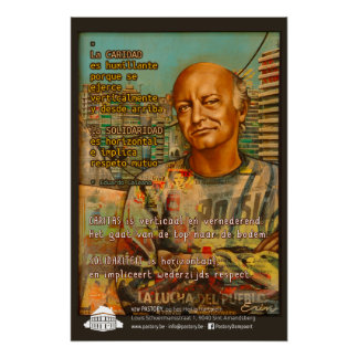 Poster Caritas contre Solidarité - Eduardo Galeano Quote