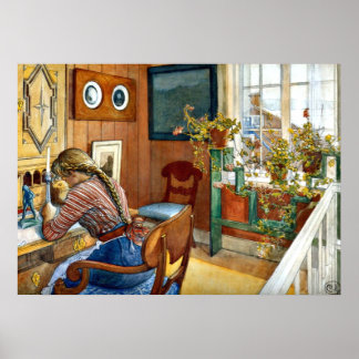 Poster Carl Larsson art - Correspondance