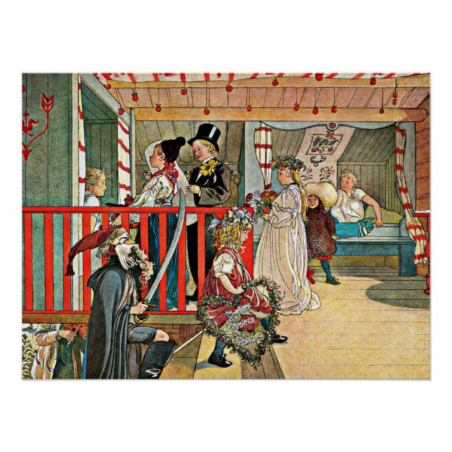 Poster Carl Larsson - Un jour de célébration  (Devant)