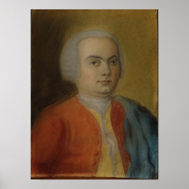 Poster Carl Philipp Emanuel Bach, c.1733 (Devant)
