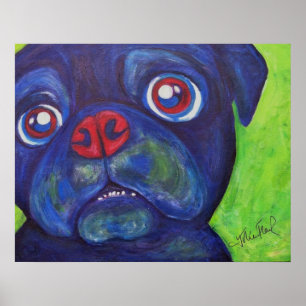 Poster Carlin Art "Pugsly Enthousiasme"