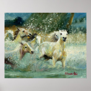 Poster Carmargue Horse Portrait