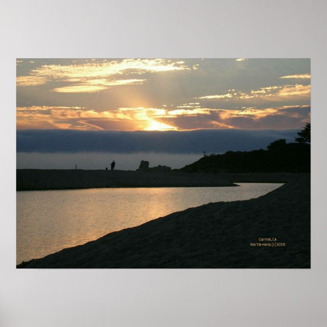 Poster Carmel Sunset Couple Imprimer - Sélectionnez Votre (Devant)