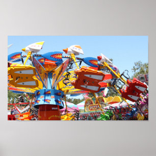Poster Carnaval amusant Colorful Fair Ride Photographie