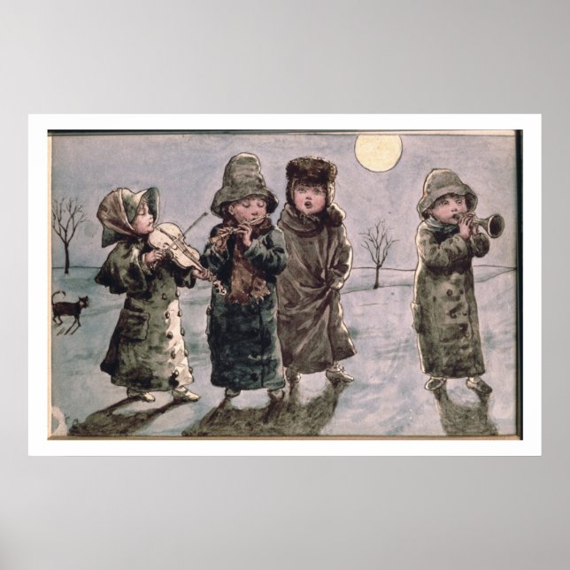 Poster Carolage de Noël (avec papier) (Devant)