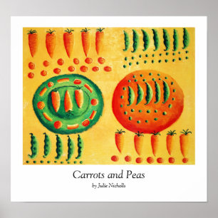 Poster Carottes et pois
