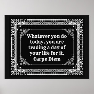 Poster Carpe Diem pour cadrage