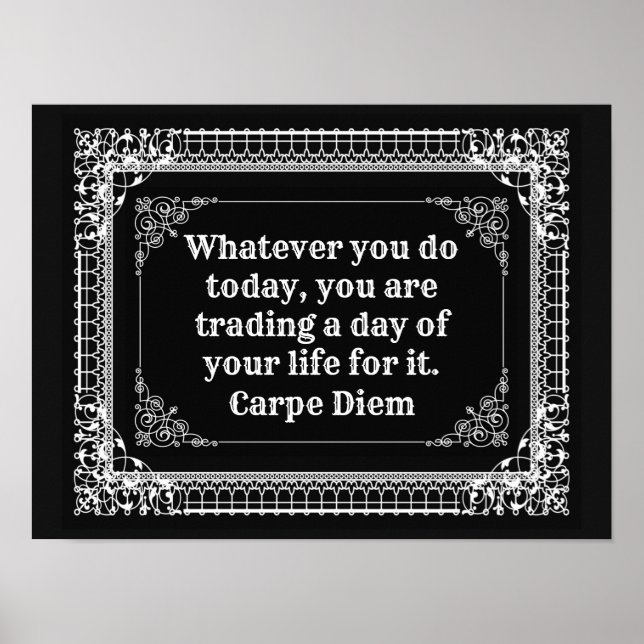 Poster Carpe Diem pour cadrage (Devant)