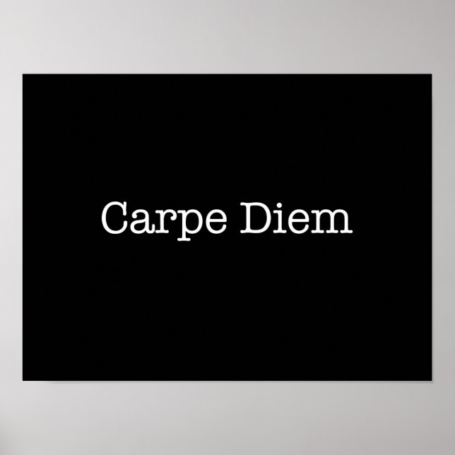 Poster Carpe Diem Saisir la citation du jour - Citations (Devant)