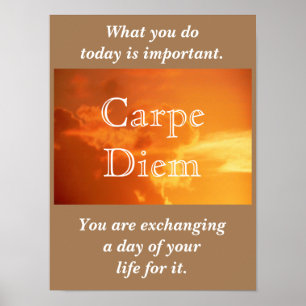 Poster Carpe Diem - Saisir la journée - Art print