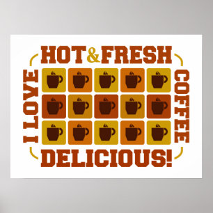 Poster Carré café, personnalisable