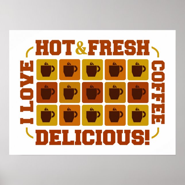 Poster Carré café, personnalisable (Devant)