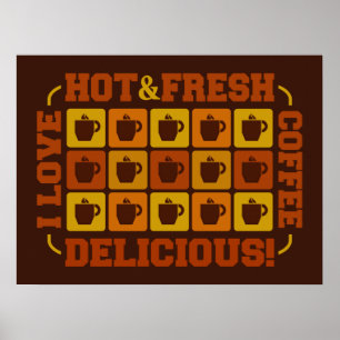 Poster Carré café, personnalisable