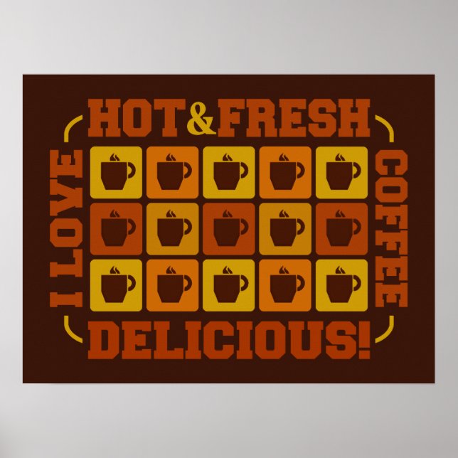 Poster Carré café, personnalisable (Devant)