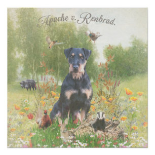 Poster Carré Coussin extérieur du planificateur Dessous d