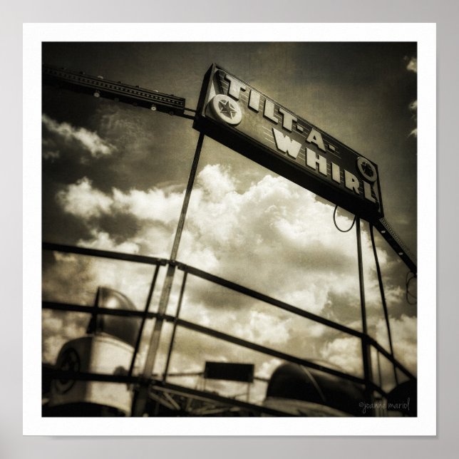 Poster Carré de Tilt-a-Whirl (Devant)