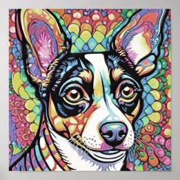 Poster Carré Fox Terrier