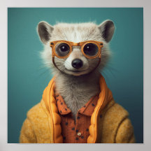 Poster carré "Merveous Meerkat"