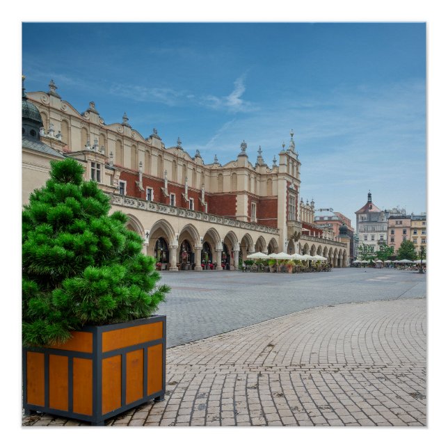 Poster Carré principal dans la vieille ville de Cracovie, (Devant)